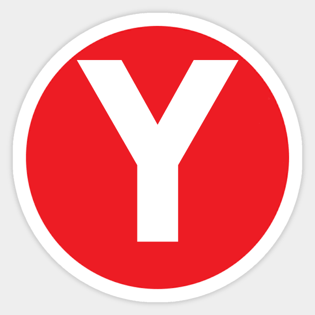 Letter Y Big Red Dot Letters & Numbers Sticker by skycloudpics